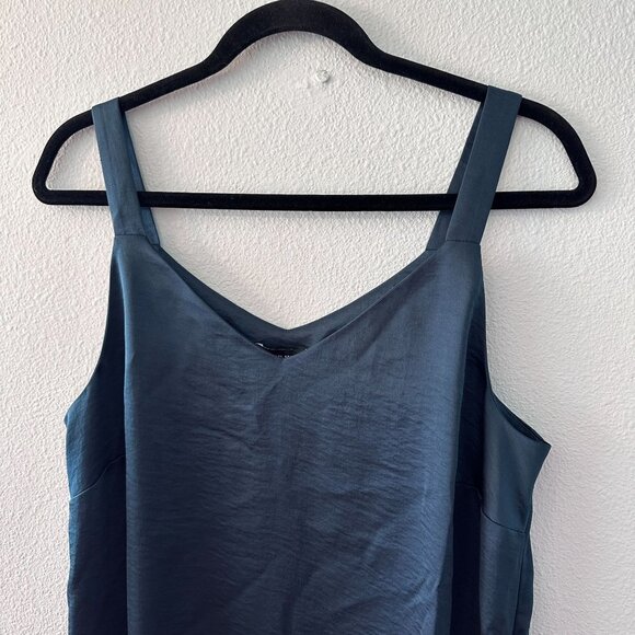 NWT Universal Standard Kara Luxe Satin Slip Dress Deep Green US XS 2 4 - Picture 2 of 4